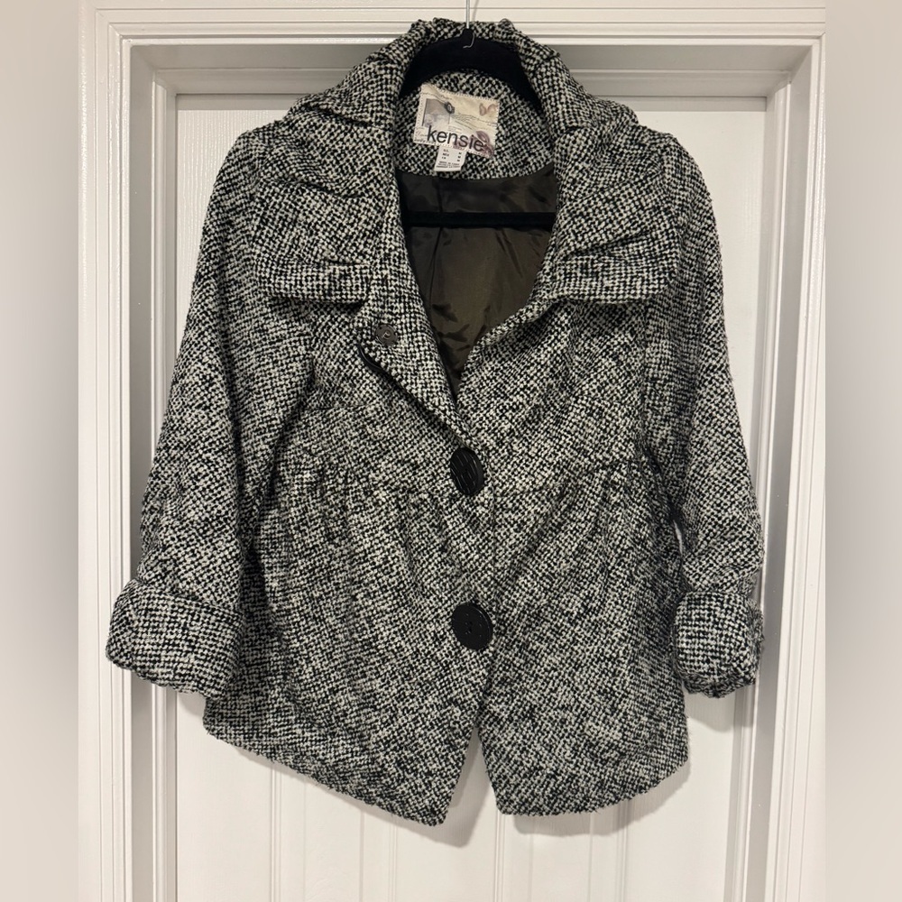 Kensie Black and White Women's Jacket size medium
